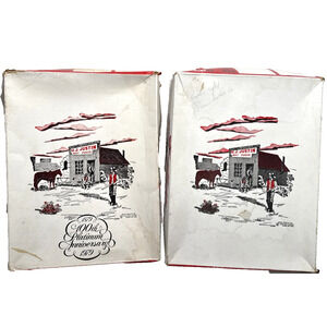 Vintage Justin Boots Box ONLY 1979 Platinum Anniversary Texas Ads Cowboy 1970s